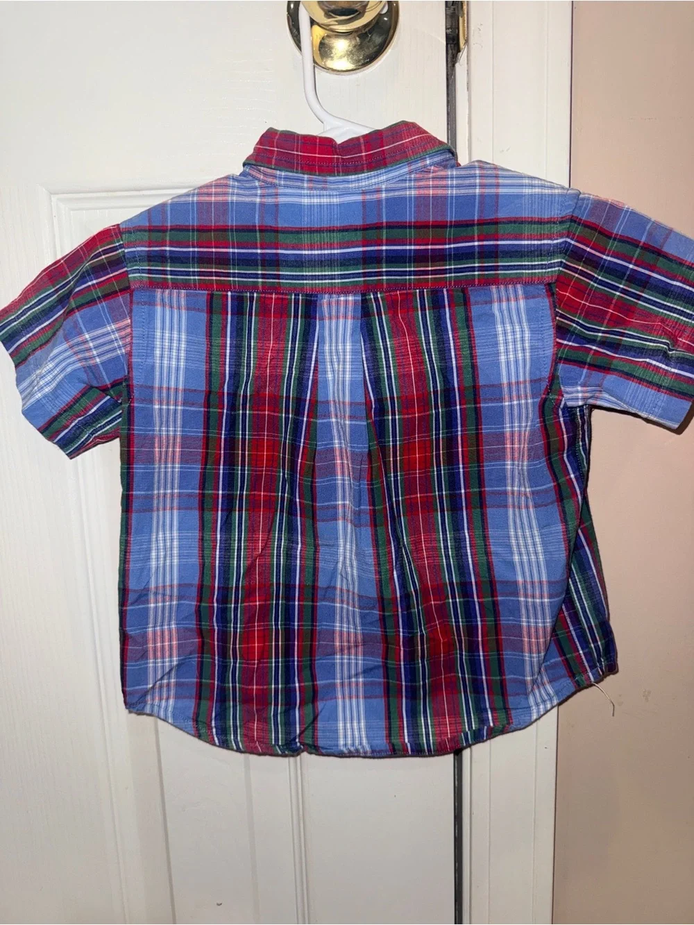 Ralph Lauren Red, Blue & Green Plaid Button-Down Shirt - Kids